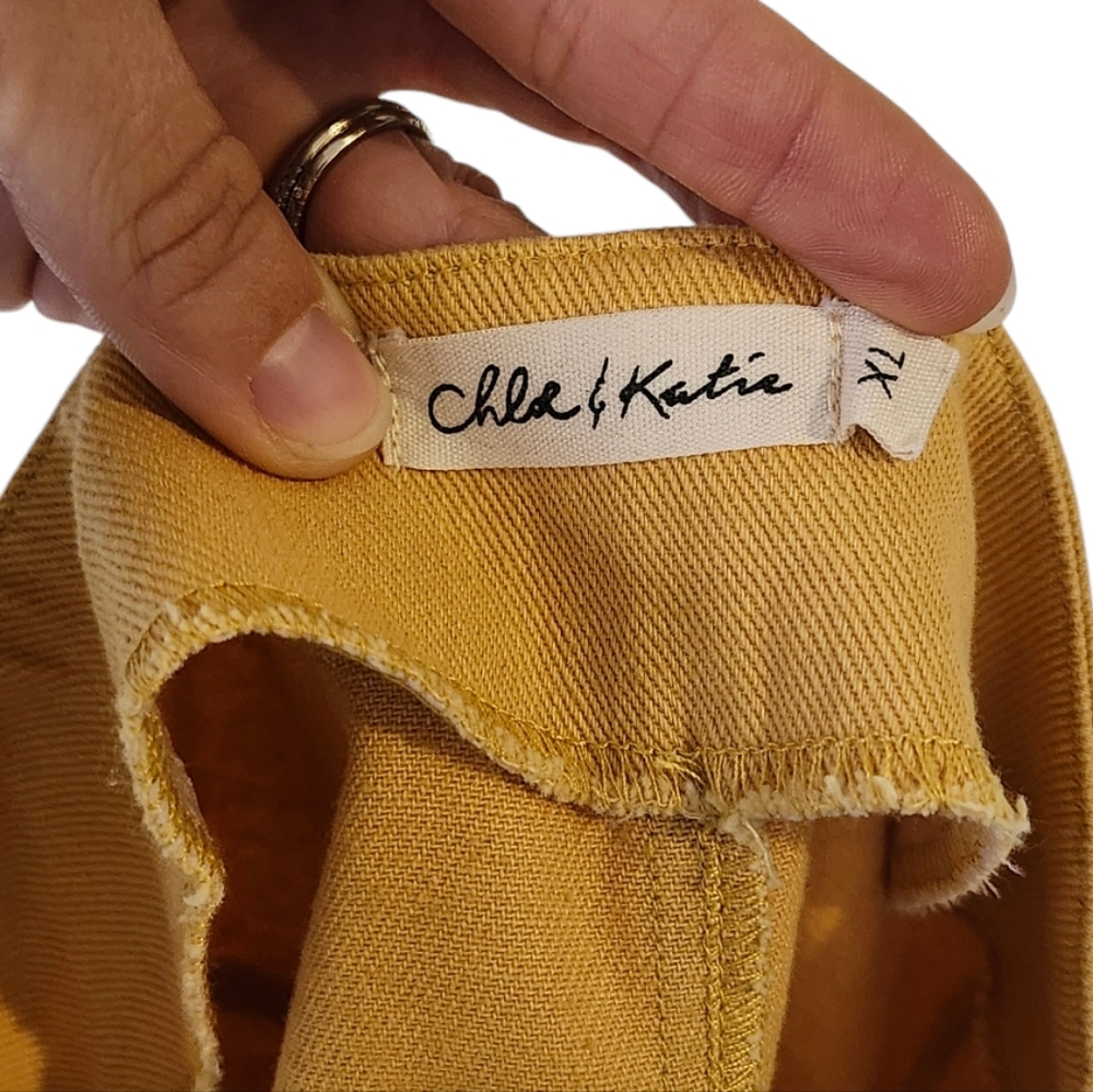 Chloe & Katie Mini Skirt W/ Pockets, Yellow Mini Skirt, XL Extra Large - Picture 5 of 7